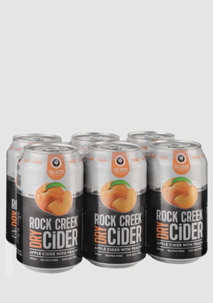 ROCK CREEK PEACH CIDER, Size: 6 Cans