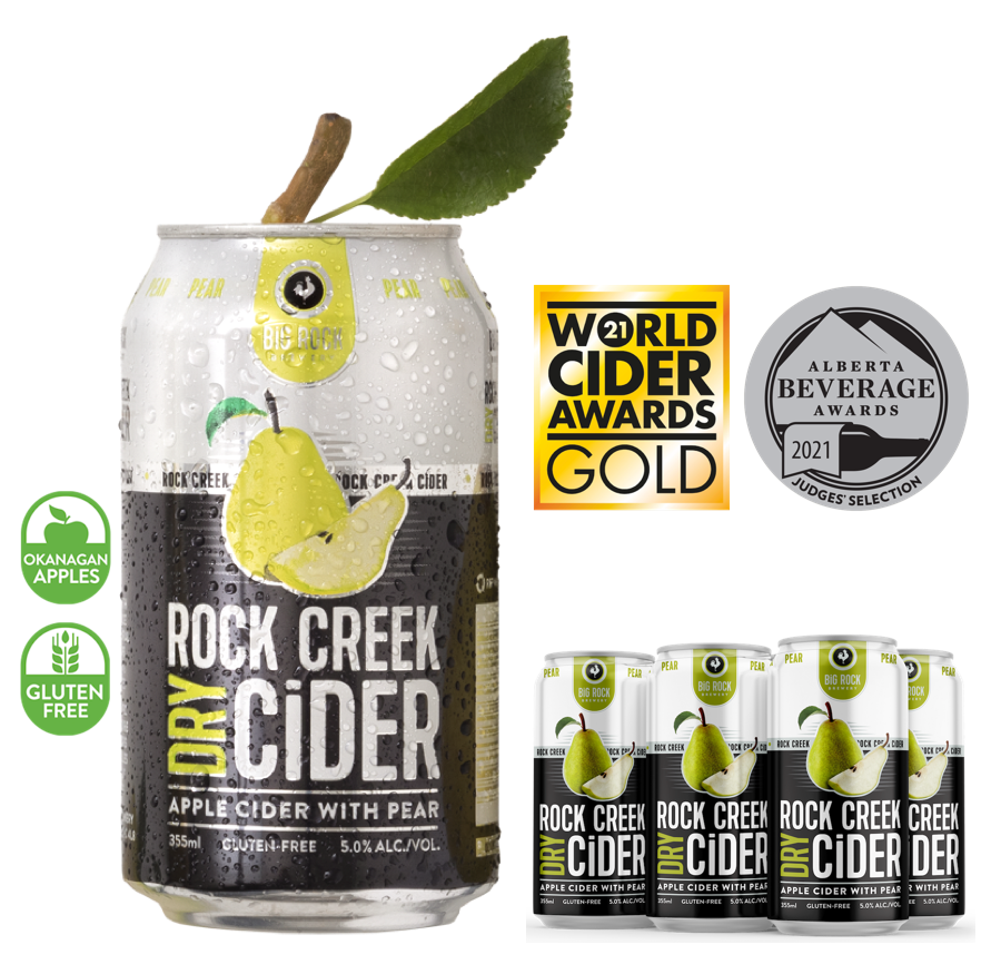 ROCK CREEK PEAR CIDER, Size: 6 Cans