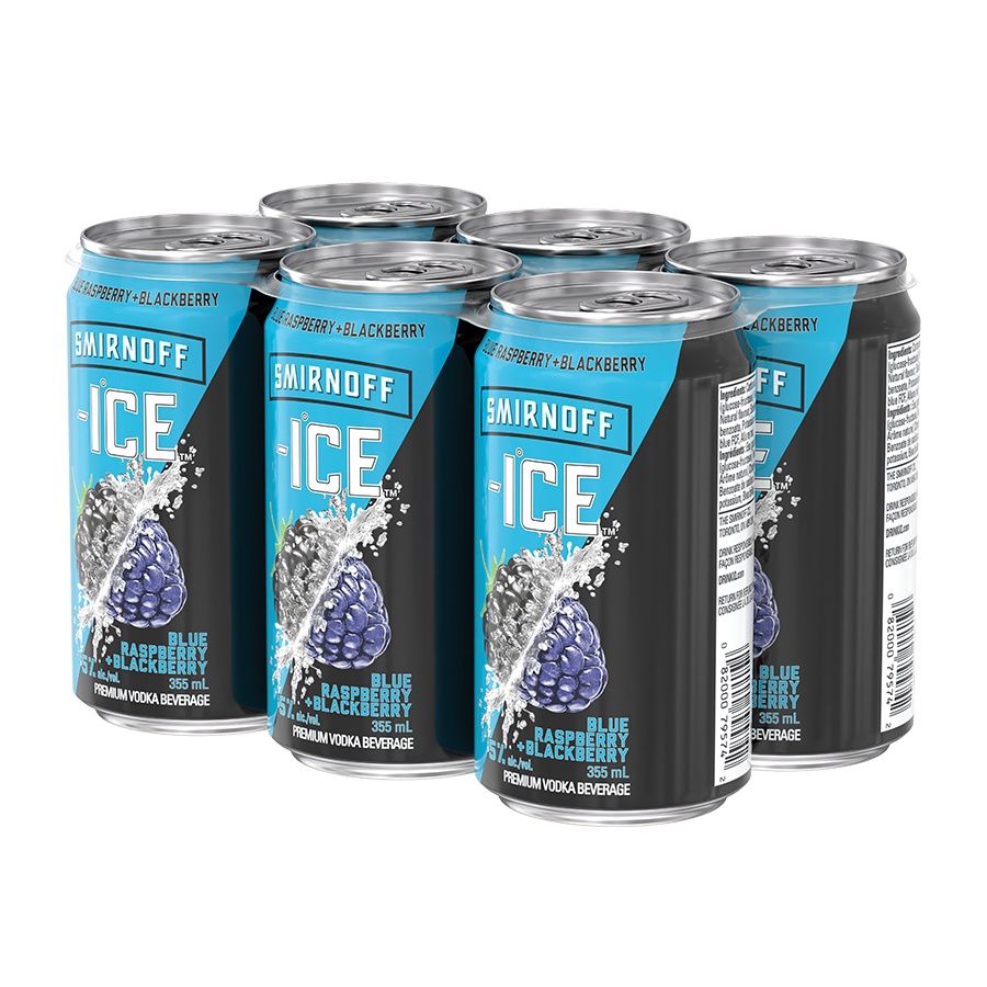 SMIRNOFF ICE BLUE RASPBERRY &amp; BLACKBERRY, Size: 6 Cans