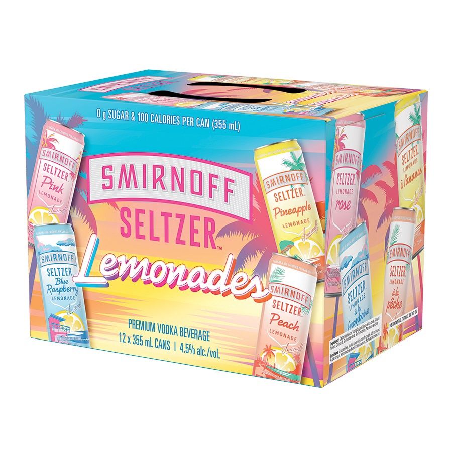 SMIRNOFF SELTZER LEMONADE VARIETY PACK, Size: 12 Cans