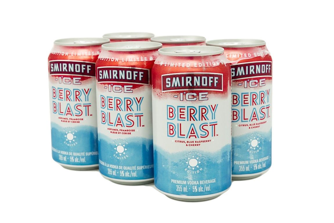 SMIRNOFF VODKA &amp; SODA BERRY BLAST, Size: 6 Cans
