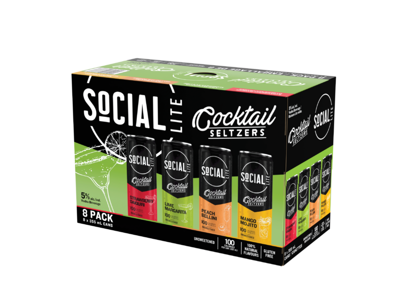 SOCIAL LITE CKTL SELT MIX(SPT), Size: 8 Cans