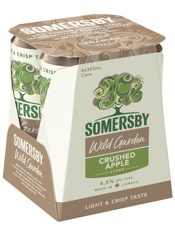 SOMERSBY WILD GARDEN CRUSHED APPLE CIDER, Size: 4 Cans