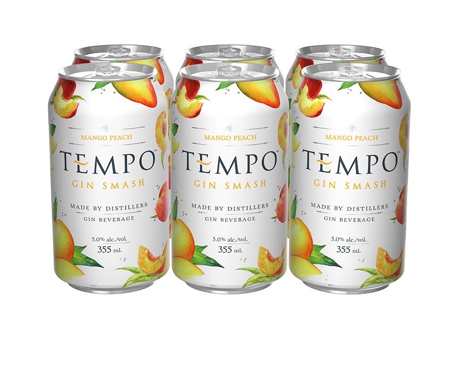 TEMPO GIN SMASH MANGO PEACH, Size: 6 Cans