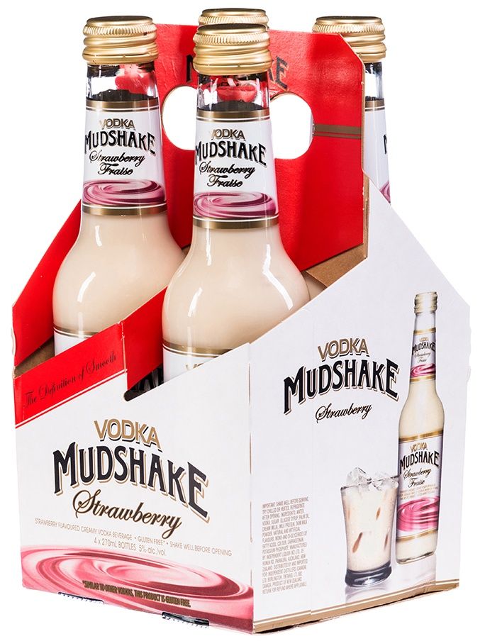 VODKA MUDSHAKE STRAWBERRY, Size: 4 Bottles