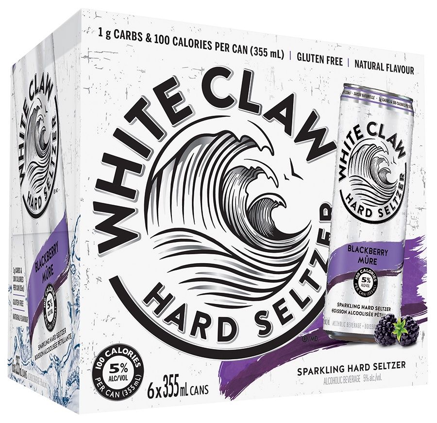 WHITE CLAW BLACKBERRY, Size: 6 Cans