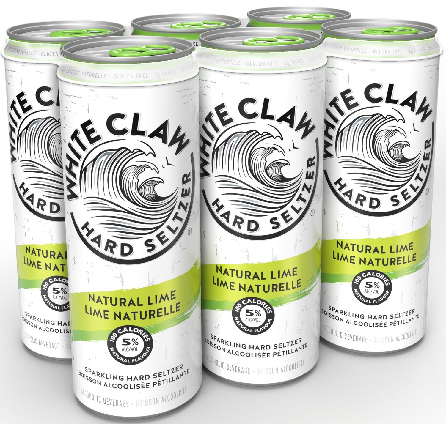 WHITE CLAW NATURAL LIME, Size: 6 Cans