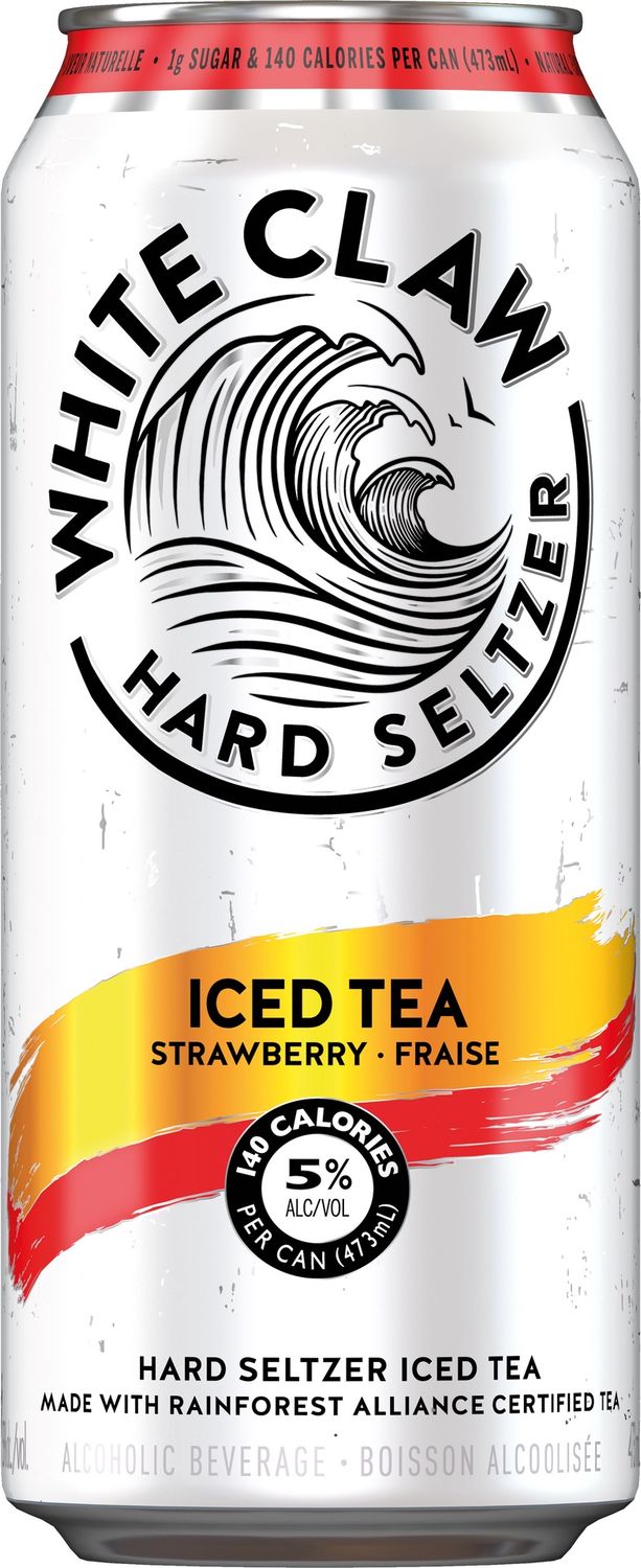 WHITE CLAW ICED TEA STRAWBERRY, Size: 1 Can