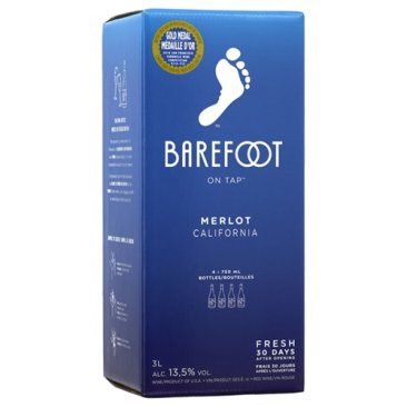 BAREFOOT MERLOT, Size: 3 L