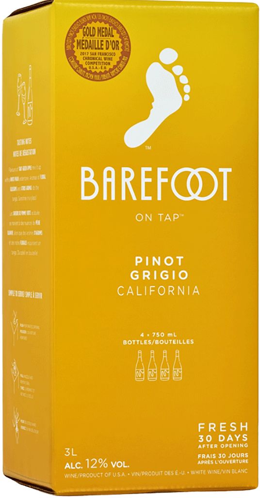 BAREFOOT PINOT GRIGIO, Size: 3000 ml