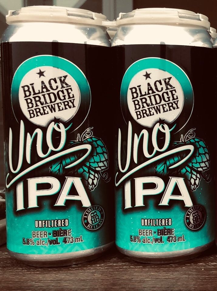 BLACK BRIDGE UNO IPA, Size: 4 Cans