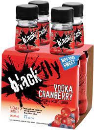 BLACK FLY VODKA CRANBERRY, Size: 4 Bottles