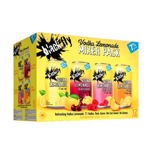 BLACK FLY VODKA LEMONADE MIXER, Size: 12 Cans