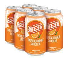 BREEZER TROPICAL ORANGE SMOOTHIE, Size: 6 Cans