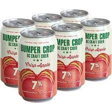 BUMPER CROP CRISP APPLE CIDER, Size: 6 Cans