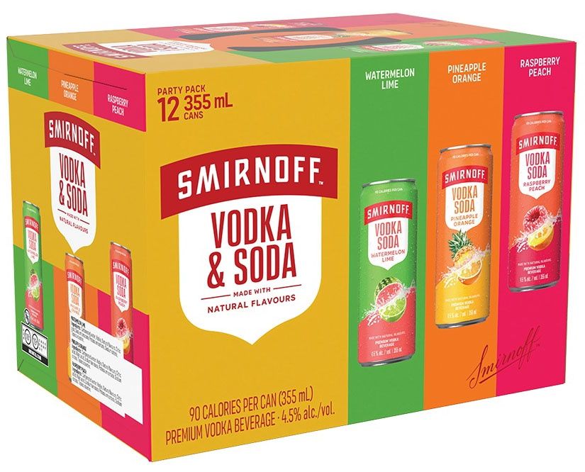 SMIRNOFF VODKA SODA VARIETY