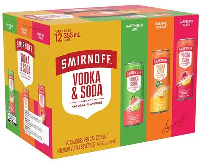 SMIRNOFF VODKA SODA VARIETY
