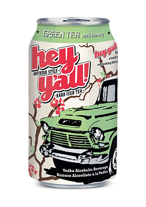 HEY Y&#39;ALL GREEN TEA WITH HONEY, Size: 6 Cans