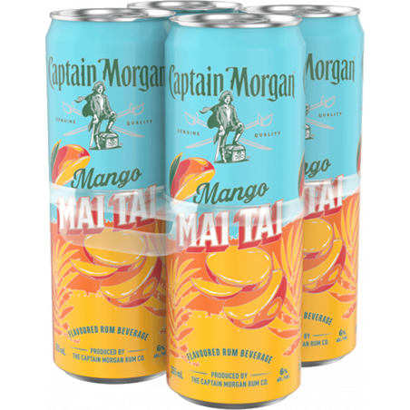 CAPTAIN MORGAN MANGO MAI TAI, Size: 4 Cans