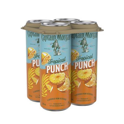 CAPTAIN MORGAN TROPICAL PUNCH, Size: 4 cans