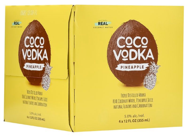 COCO VODKA PINEAPPLE, Size: 4 Cans