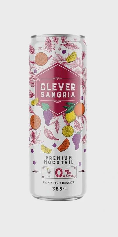 CLEVER NON ALC SANGRIA, Size: 341 ml