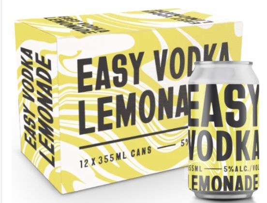EASY VODKA LEMONADE, Size: 12 Cans