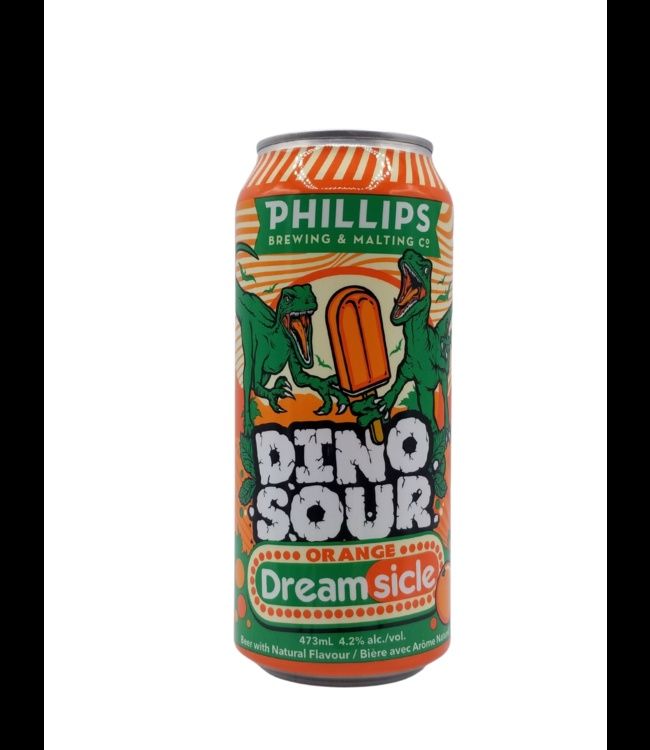 PHILLIPS DINOSOUR DREAMSICLE SOUR, Size: 4 Cans