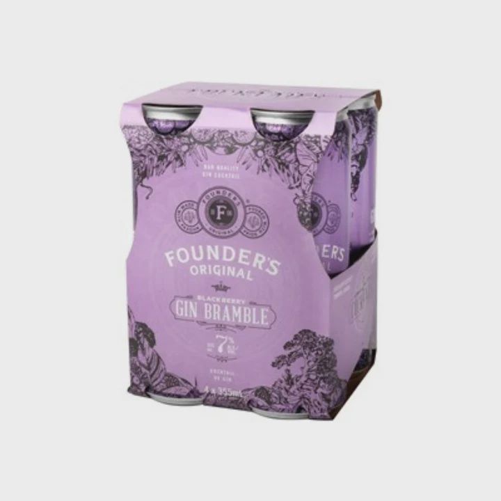 FOUNDER'S BLACKBERRY GIN BRAMBLE, Size: 4 Cans