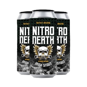 DISTRICT NITRO DEATH IRISH STOUT, Size: 4 Cans