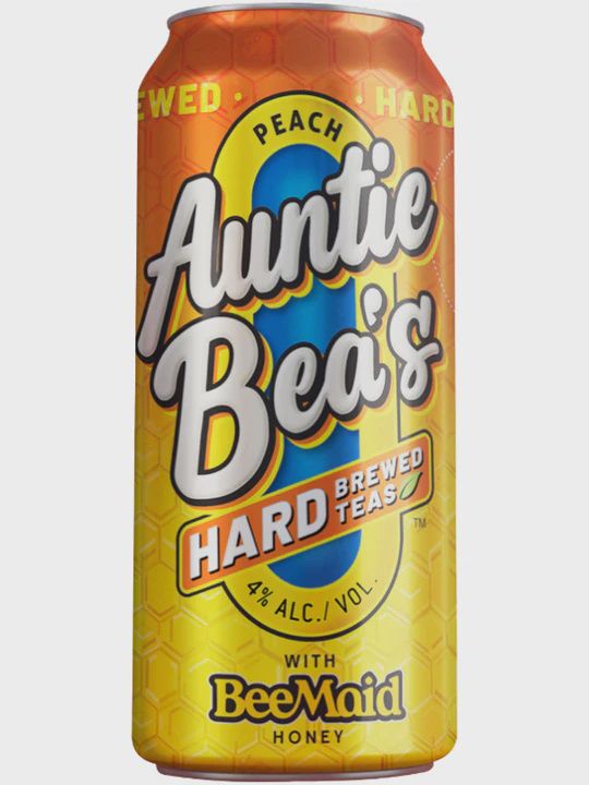 AUNTIE BEAS PEACH HARD BREWED ICED TEA, Size: 1 Can 473ml