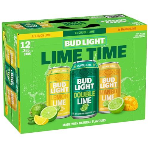 BUD  LIGHT LIME TIME, Size: 12 Cans