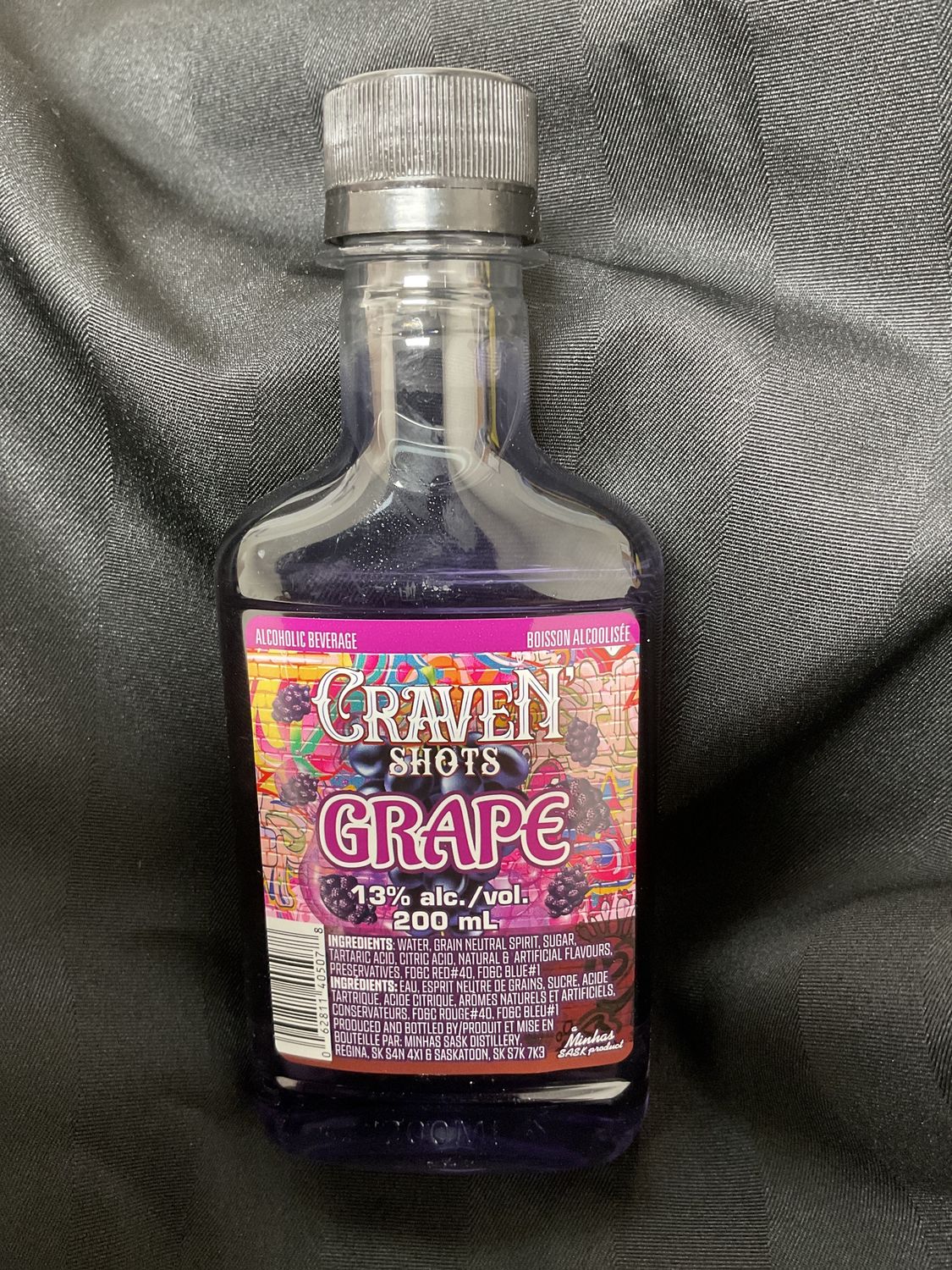 CRAVEN SHOTS GRAPE, Size: 200 ml