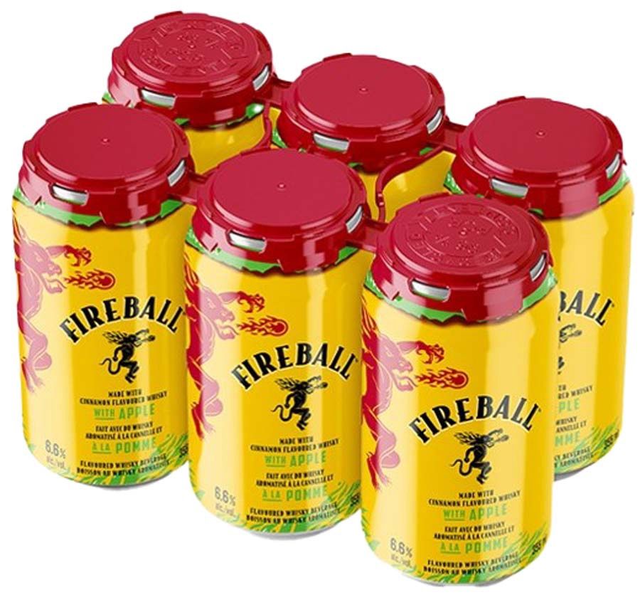 FIREBALL APPLE CINNAMON WHISKY, Size: 6 Cans