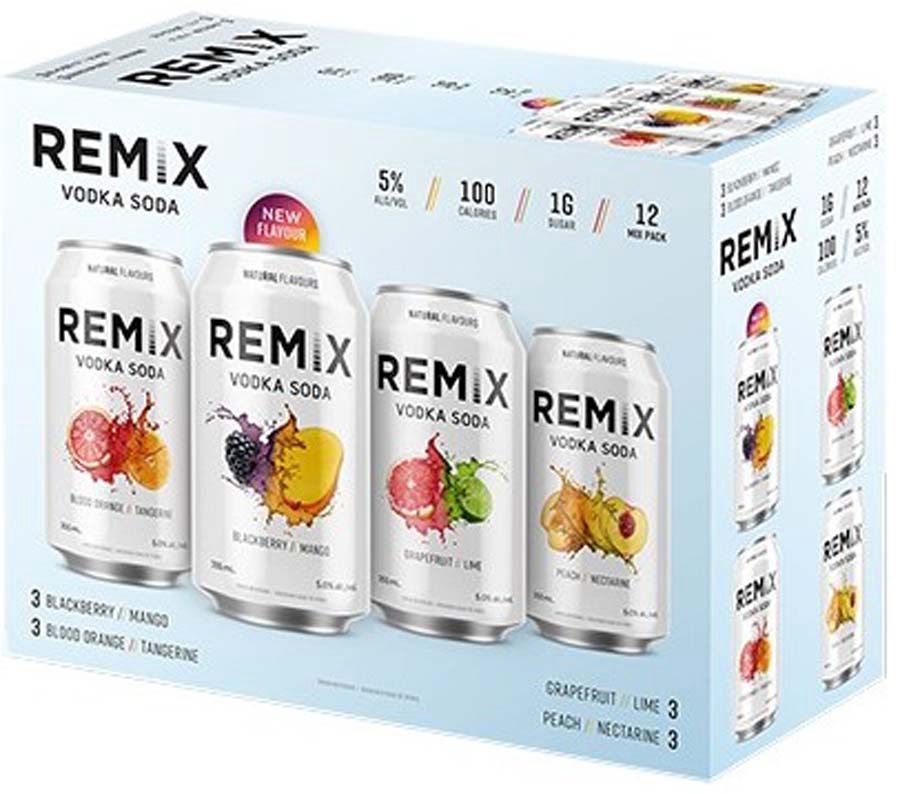 REMIX VODKA SODA MIXER, Size: 12 Cans