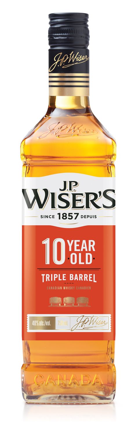 J.P. WISER'S 10YO CANADIAN WHISKY, Size: 750 ml