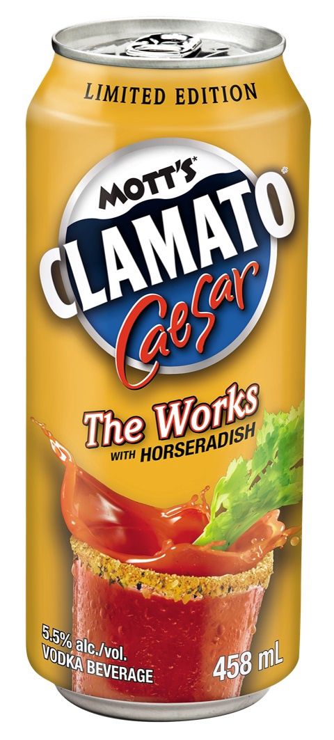 MOTT'S CLAMATO THE WORKS CAESAR, Size: 458 ml