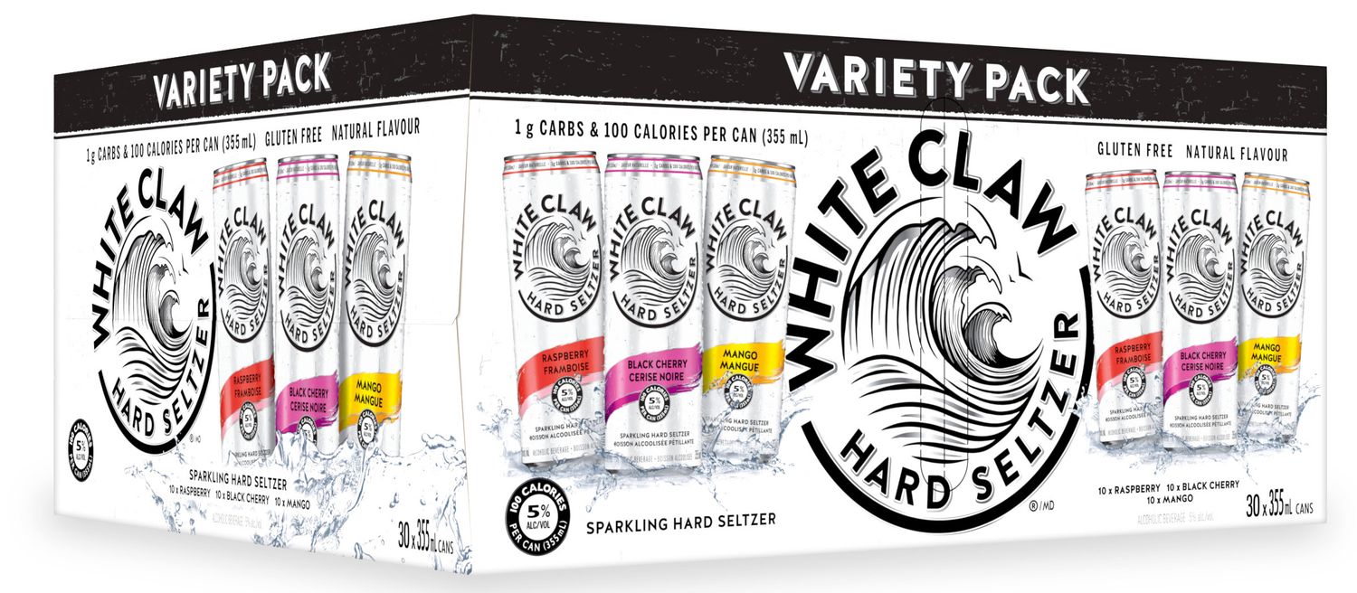 WHITE CLAW VARIETY PACK, Size: 30 Cans