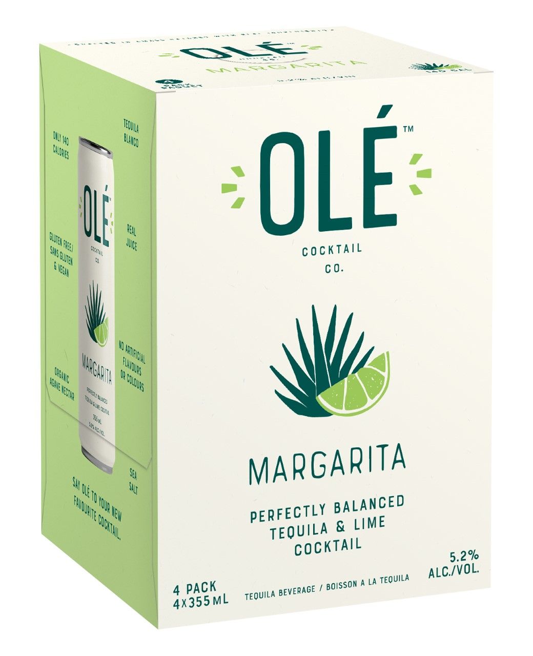 OLE COCKTAIL - OLE MARGARITA, Size: 4 Cans