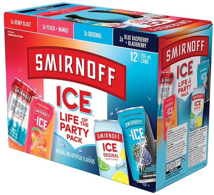 SMIRNOFF ICE FLAVOURS PARTY PACK, Size: 12 Cans