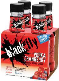 BLACK FLY VODKA CRANBERRY, Size: 4 Bottles