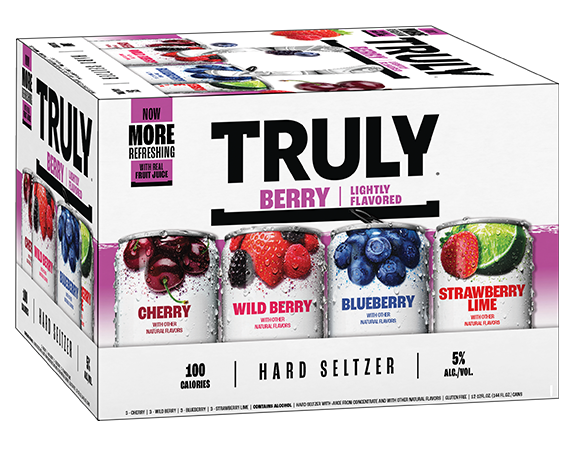 TRULY HARD SELTZER BERRY MIX PACK, Size: 12 Cans