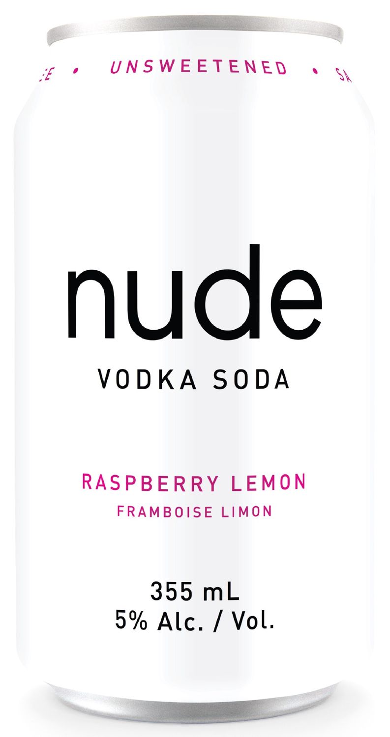 NUDE VODKA SODA RASPBERRY LEMON, Size: 6 Cans
