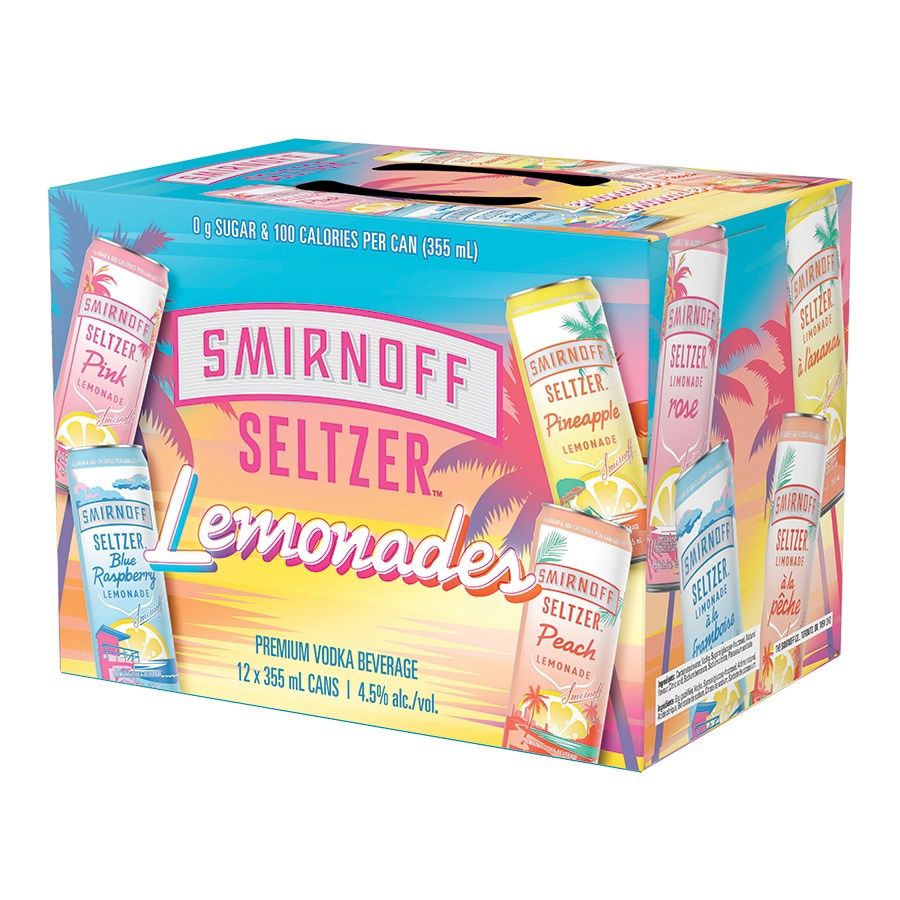 SMIRNOFF SELTZER LEMONADE VARIETY PACK, Size: 12 Cans