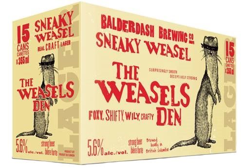SNEAKY WEASEL CRAFT LAGER, Size: 15 Cans