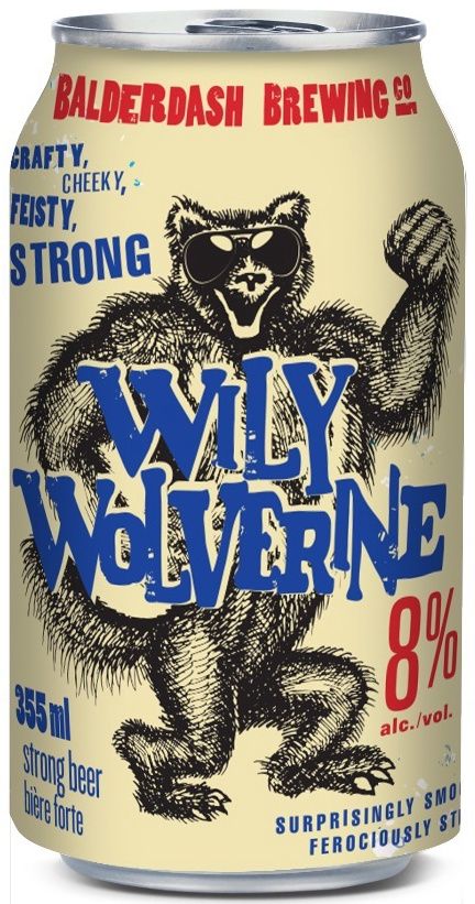 WILY WOLVERINE STRONG LAGER, Size: 6 Cans