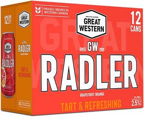 GREAT WESTERN RADLER, Size: 12 Cans