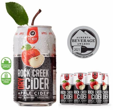 ROCK CREEK PREMIUM DRY APPLE CIDER, Size: 6 Cans