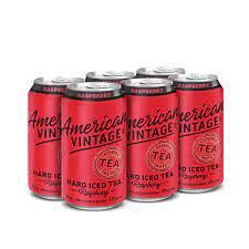 AMERICAN VINTAGE RASPBERRY HARD ICED TEA, Size: 6 Cans