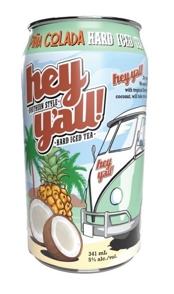 HEY Y'ALL PINA COLADA HARD ICED TEA, Size: 6 Cans